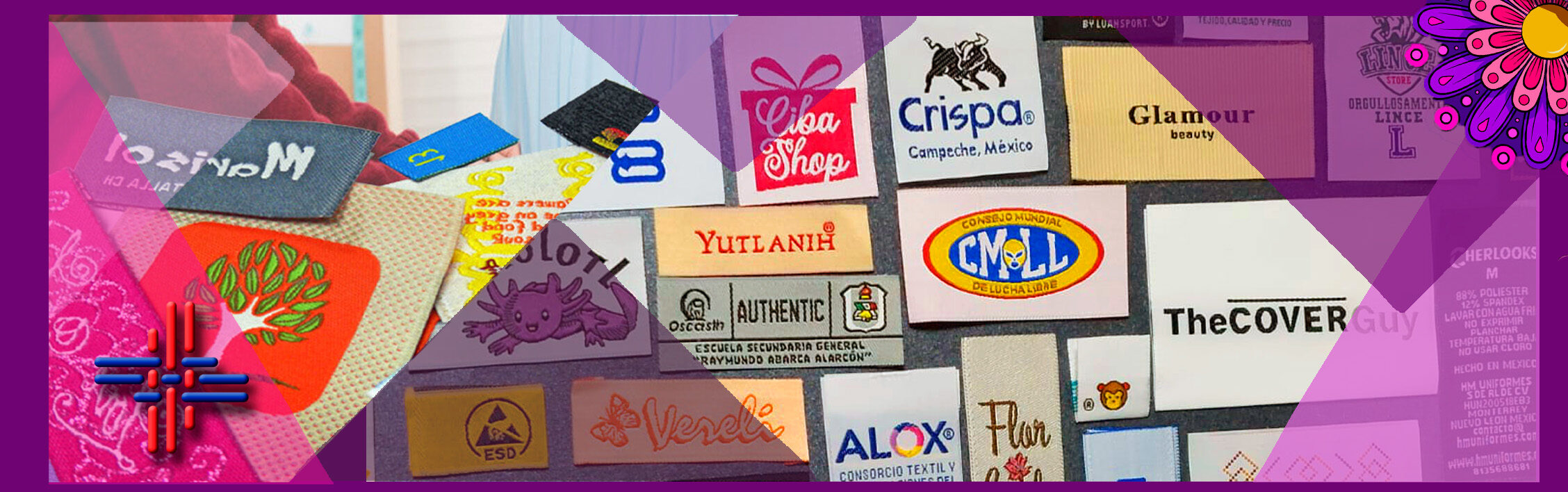 etiquetas tejidas , etiquetas bordadas, etiquetas personalizadas para uniformes